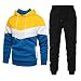 Vividcrate Track Suits for Men Set Long Sleeve Pullover Hoodie Mens Sweatsuits 2 Piece Set Elastic Waist Drawstring Jogging Suits for Men Casual Comfortable Fit Winter Activewear Clear M