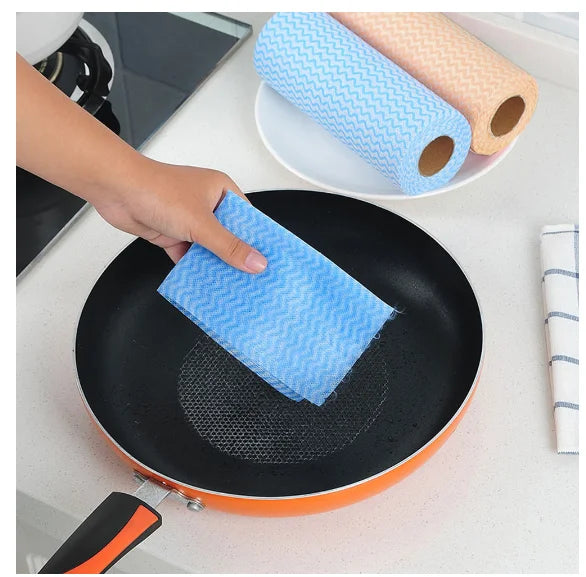Multipurpose Kitchen Cloth Roll with 50 Anti-Bacterial Cloes-Neverdie Store