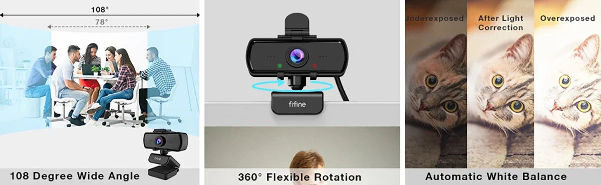 K420 1440p USB Webcam with Microphone & Tripod