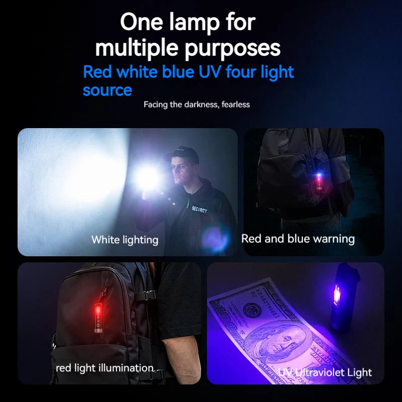 PHILIPS 2025 NEW SFL1121 EDC Flashlight LED Rechargeable Mini EDC Keychain Flashlights Camping Lamp For Hiking Self Defense