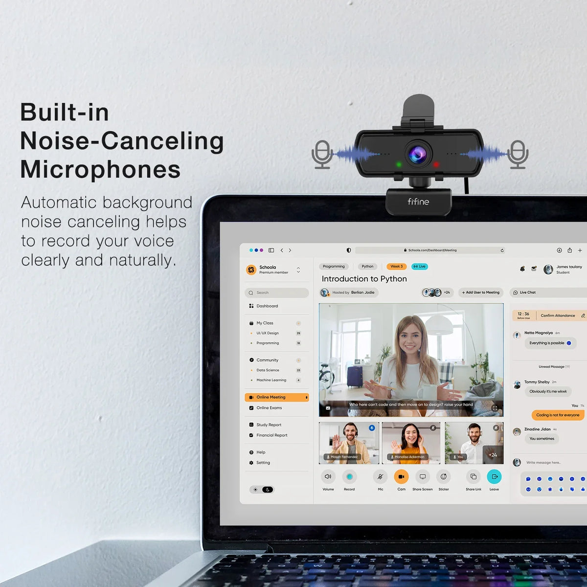 K420 1440p USB Webcam with Microphone & Tripod
