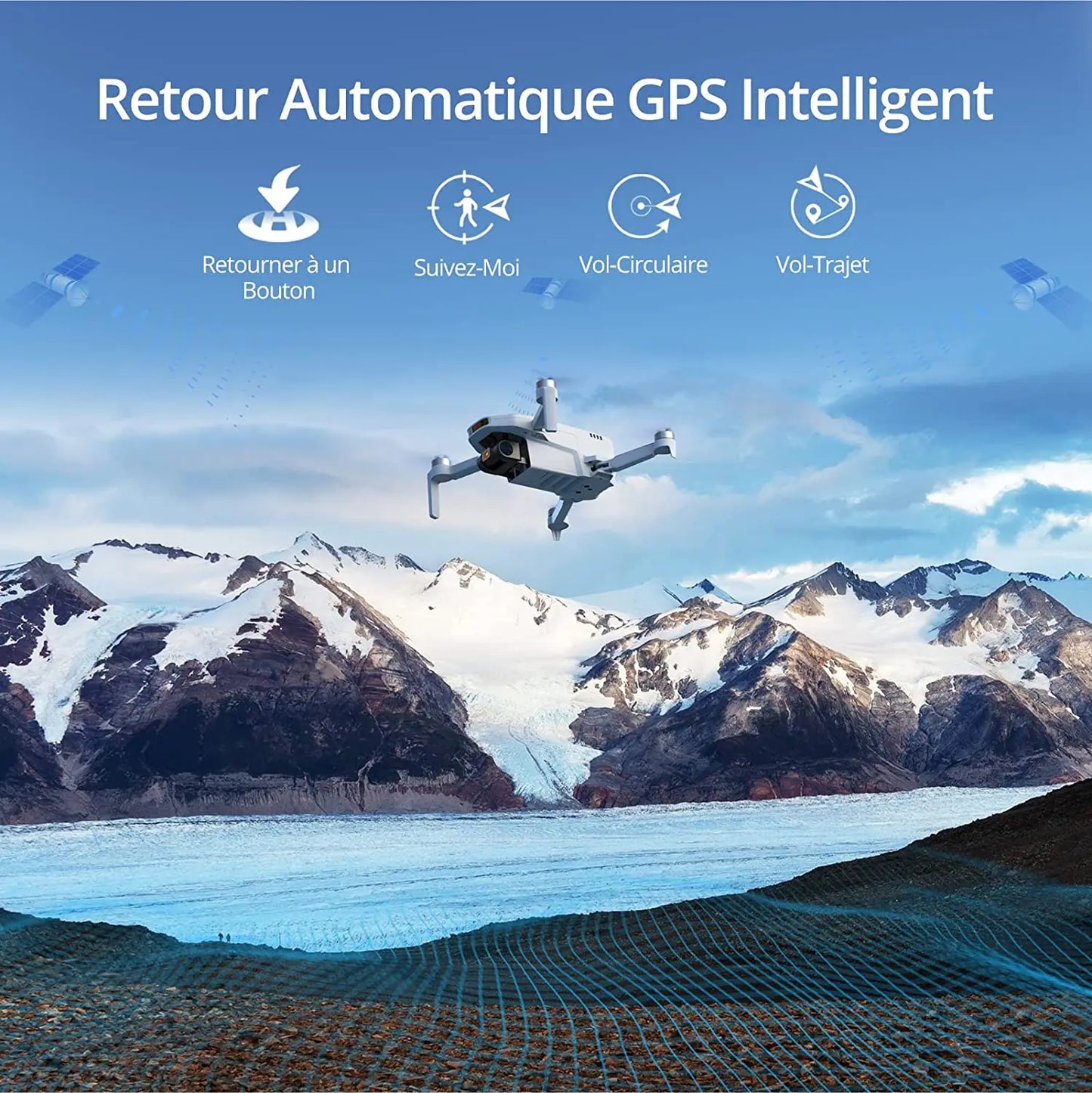 Potensic Drones Under 249g GPS Auto Return Single Axis Gimbal EIS Professional Drone Max 4-KM Waypoint Flight Follow Me-ATOM SE