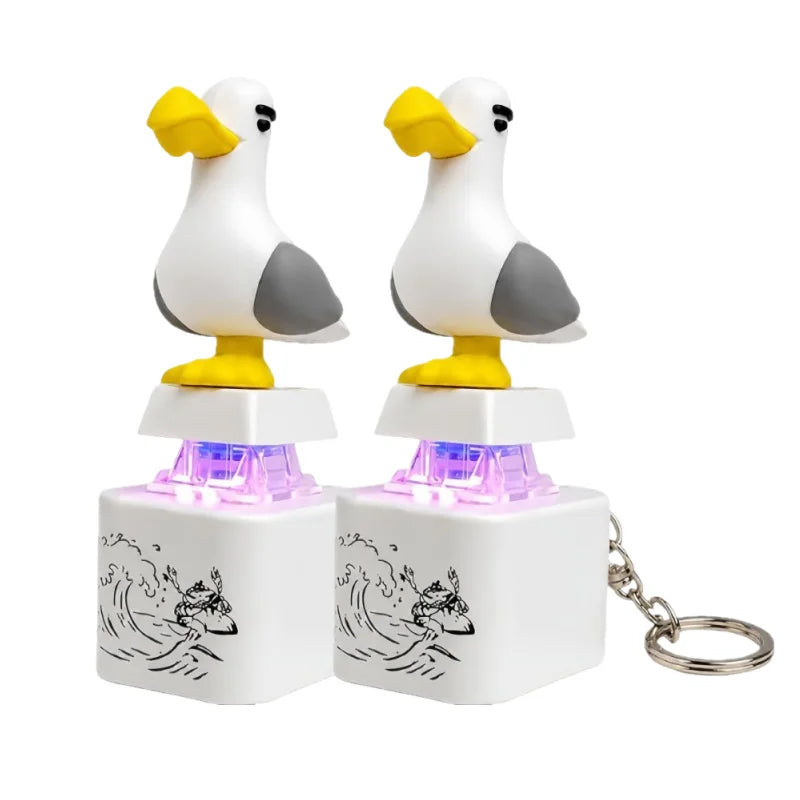 MineSquawk™ Button Keychain 🐦🔊 – Click, Laugh & Light Up