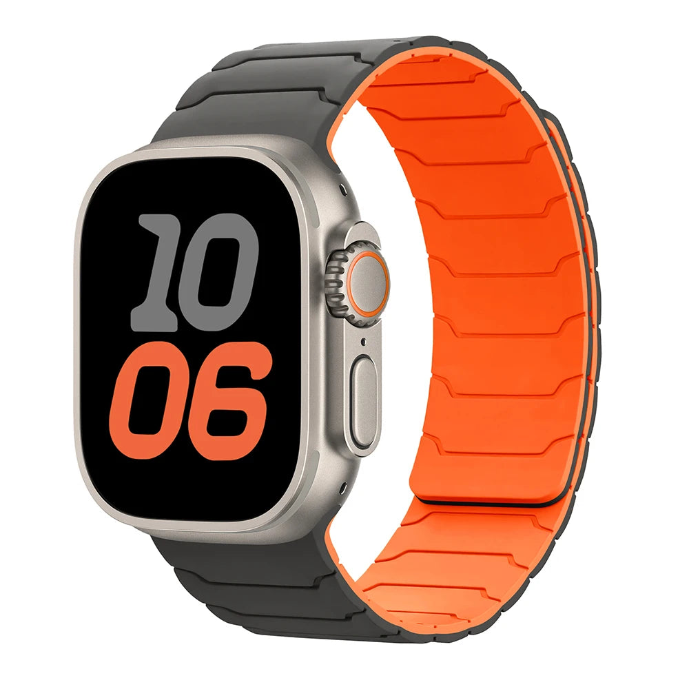 magnetic Strap For Apple Watch Band ultra 2 3 49mm 44mm 40mm 41mm 46mm 42mm 45mm 38 Silicone Bracelet IWatch Series 11 9 8 SE 10