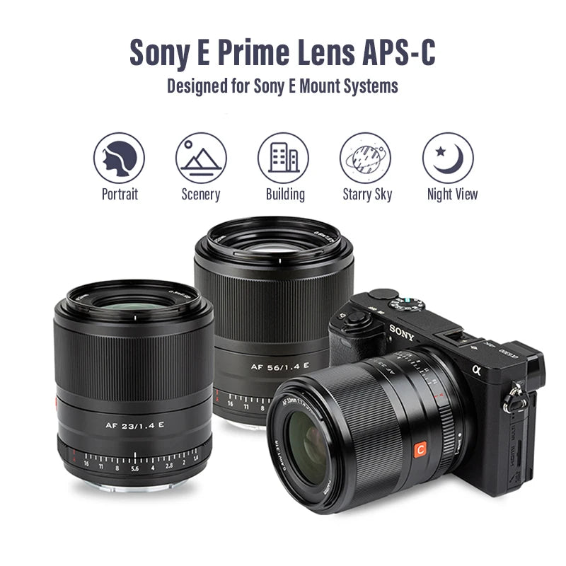 Viltrox 33mm 56mm F1.4 25mm f1.7 Lens Auto Focus Prime Large Aperture Portrait Lens APS-C for Sony E mount Camera Lens