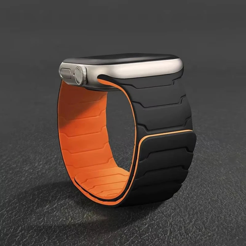 magnetic Strap For Apple Watch Band ultra 2 3 49mm 44mm 40mm 41mm 46mm 42mm 45mm 38 Silicone Bracelet IWatch Series 11 9 8 SE 10